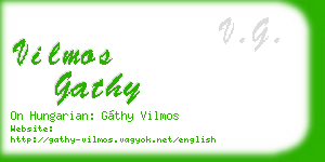 vilmos gathy business card